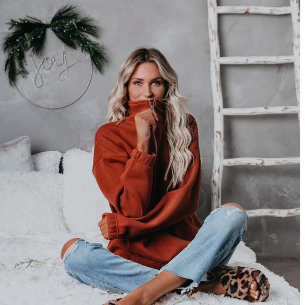 AGATA Half-Zip Sweater